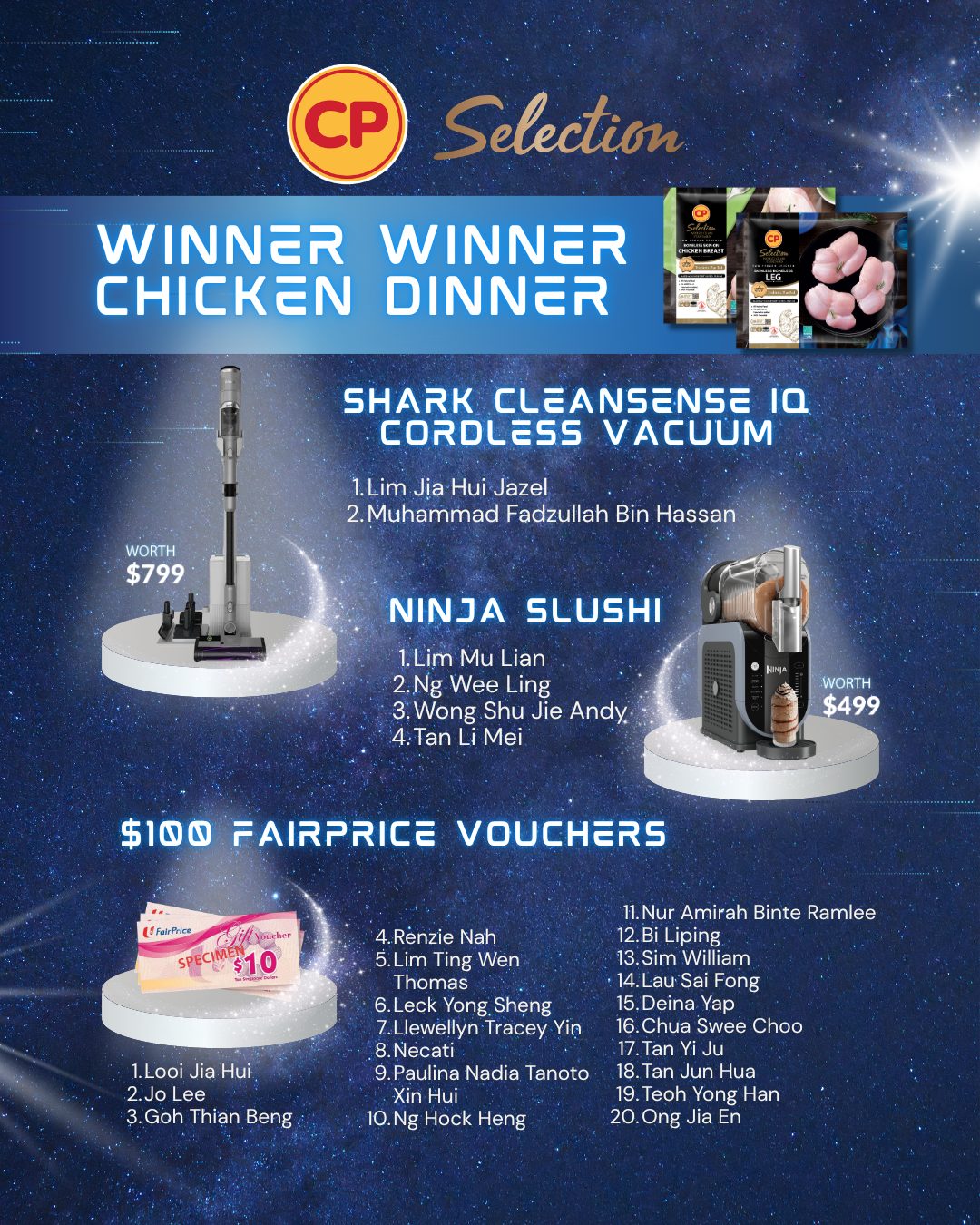 CP Selection giveaway winners announcement